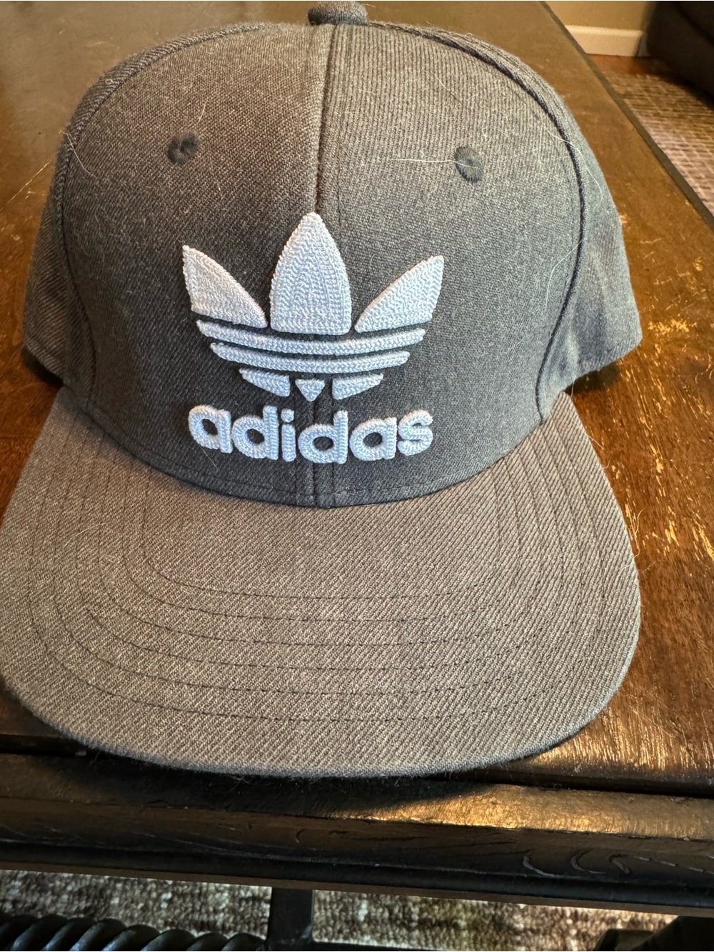 Adidas Originals Trefoil Snapback Hat Gray One Size Fits Most